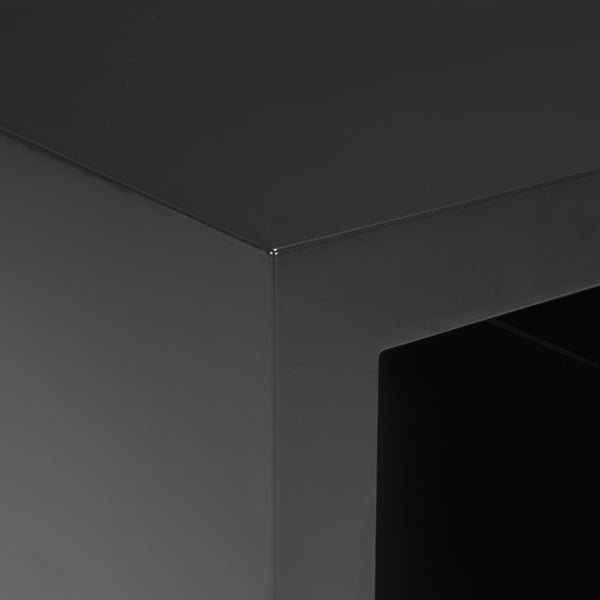 Vondra Matte Black Metal w/ Open Shelves Side table