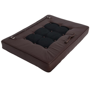ZARA CHAIR & OTTOMAN - DARK BROWN