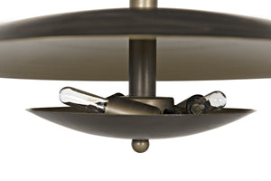 Nora Chandelier, Metal with Aged Brass Finish