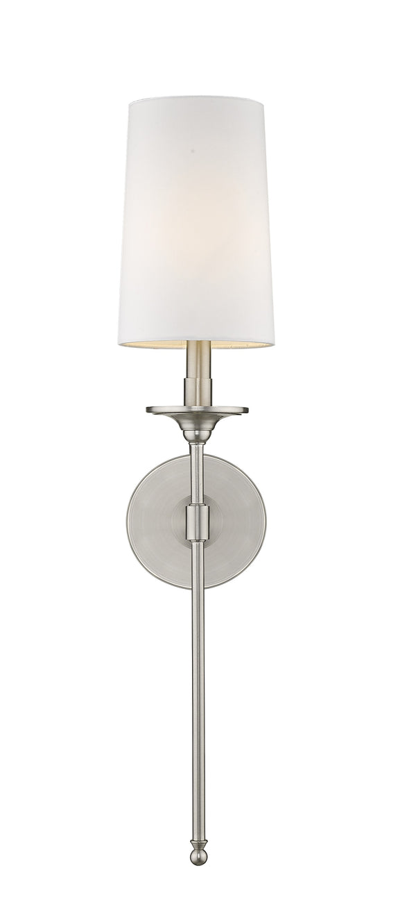 Emily 1 Light Wall Sconce in Brushed Nickel Finish