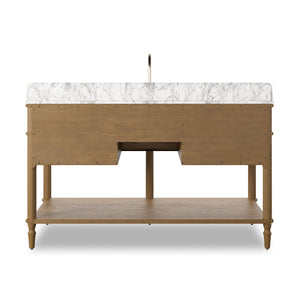 Toulouse Single Wide Vanity - Washed Blonde Oak Veneer