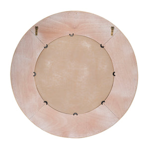 Paddock Bamboo Round Wall Mirror, Cream