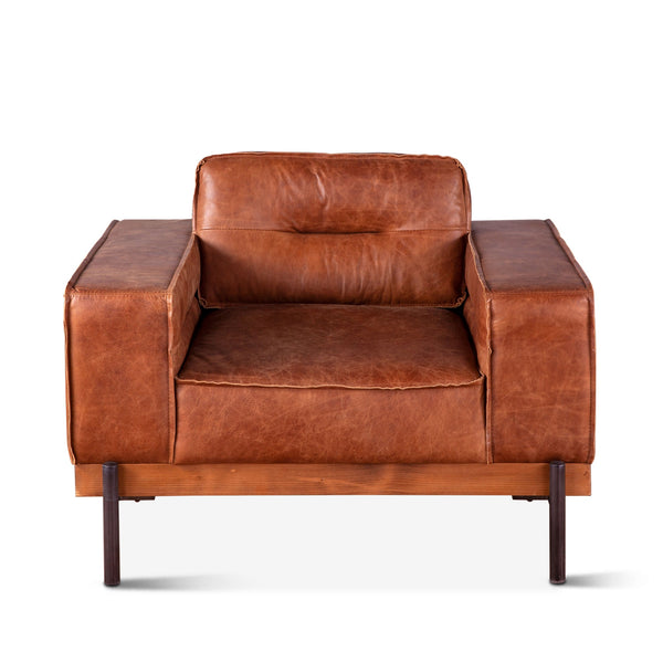 Portofino Leather Sofa Antique Ebony