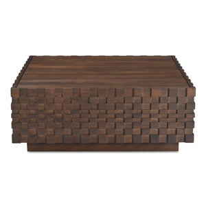 Easton Storage Coffee Table in Brown Wood