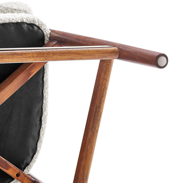 Keanu Boucle Counter Stool Brown Legs, Stanton Beige 