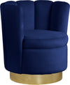 Anita Accent Chair In Navy Velvet