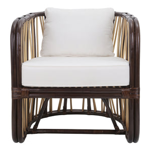 Shanaya Rattan Accent Arm Chair, Paloma Brown