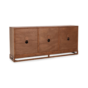 Jolen Solid Wood 6Dr Buffet - Distressed Brown