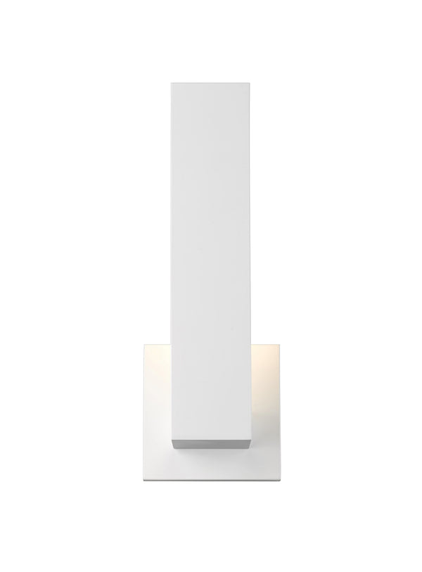 Edge 1 Light Outdoor Wall Sconce in White Finish