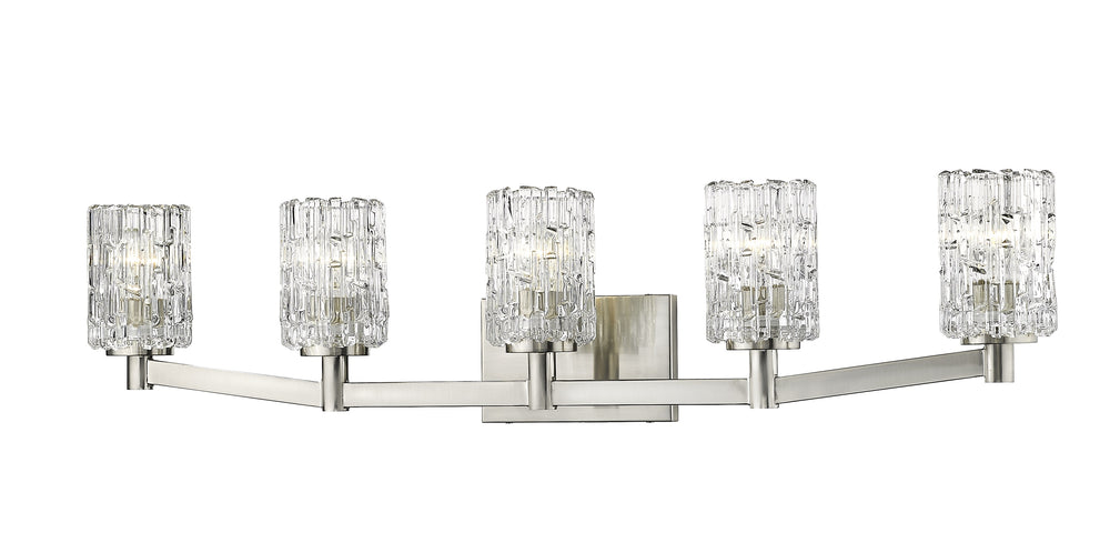 Aubrey 5 Light Vanity in Brushed Nickel Finish