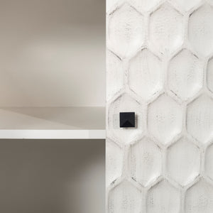 Savannah White Fir Veneer w/ Gray Metal 2-Door Accent Cabinet