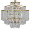 Quintus Chandelier, Metal with Brass Finish