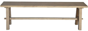Bedford 59" Bench "A" Base In Brushed Smoke