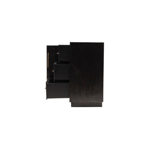 Suki Large Media Console- Burnished Black