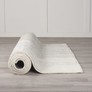 Kolt 5x8 Neutral Geometric Patterned Wool Area Rug