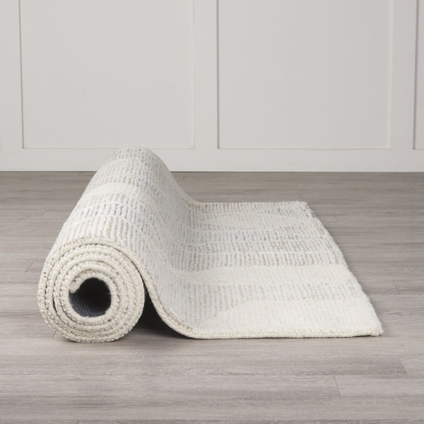 Kolt 5x8 Neutral Geometric Patterned Wool Area Rug