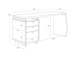 LEWIS DESK - DARK BROWN