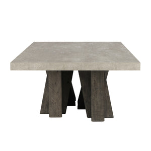 Simone Solid Wood Coffee Table with Concrete Top