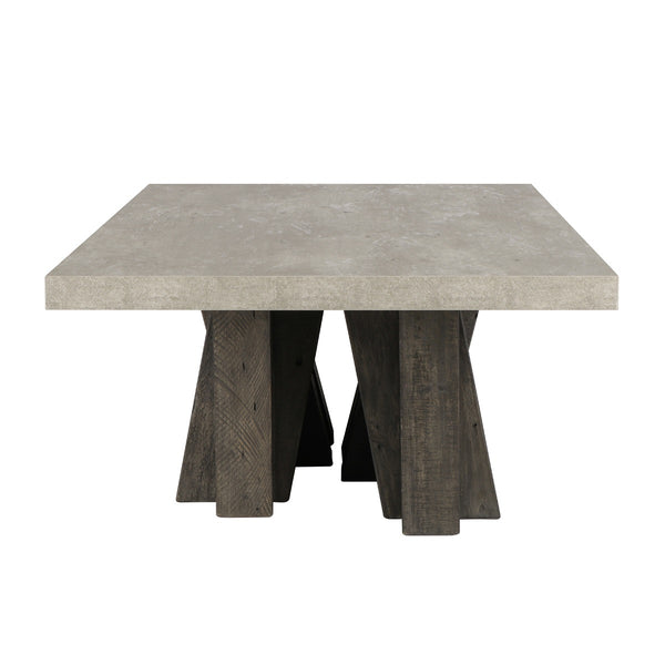 Simone Solid Wood Coffee Table with Concrete Top