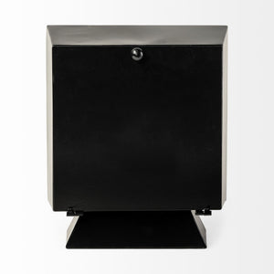 Ralph I Black Metal Square Table Clock