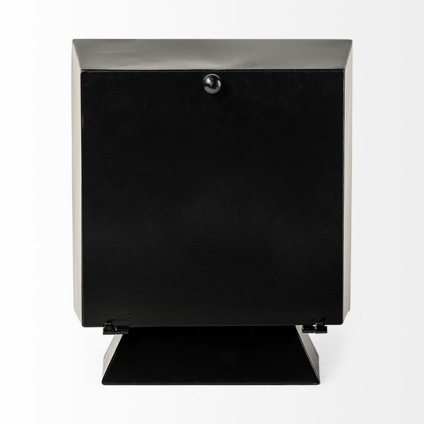 Ralph I Black Metal Square Table Clock