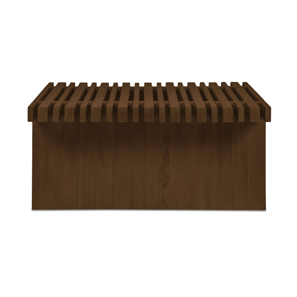 Fletcher Outdoor Coffee Table in Brown Teak