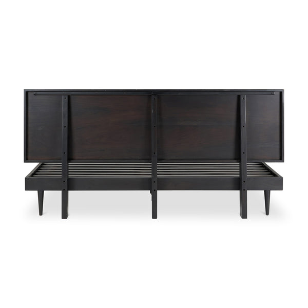 Moe's Pablo Queen Bed in Black Sheesham Wood