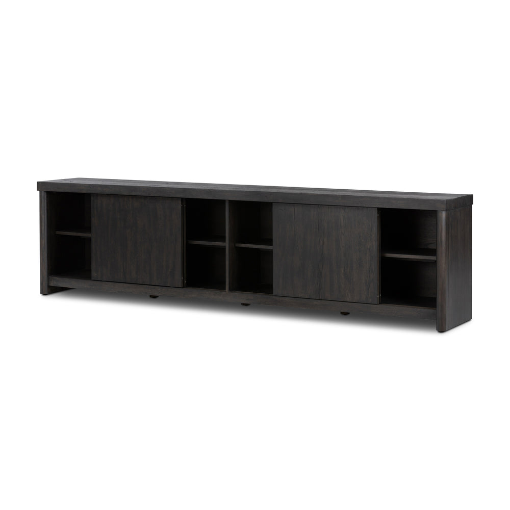 Laredo Media Console In Smoked Black Veneer