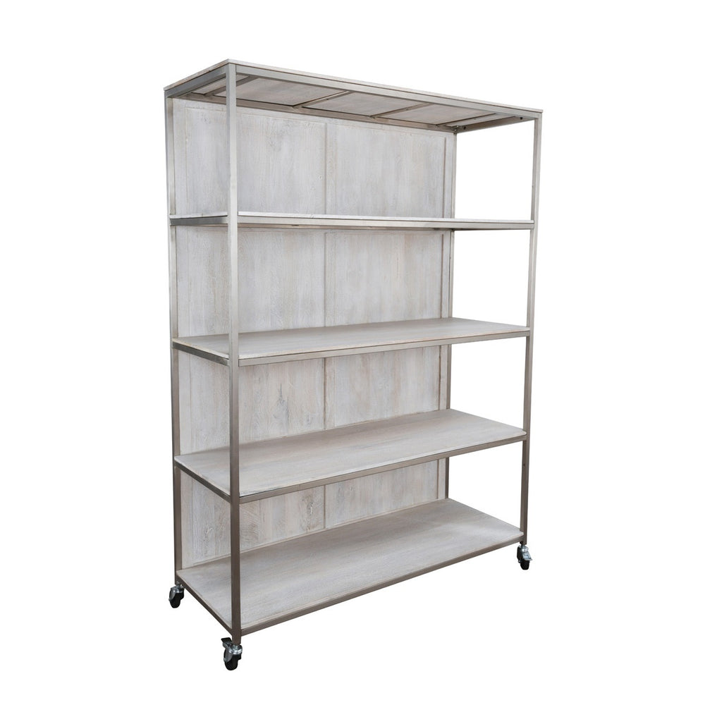 Claremont Rack Silver with Mango Wood Shelves