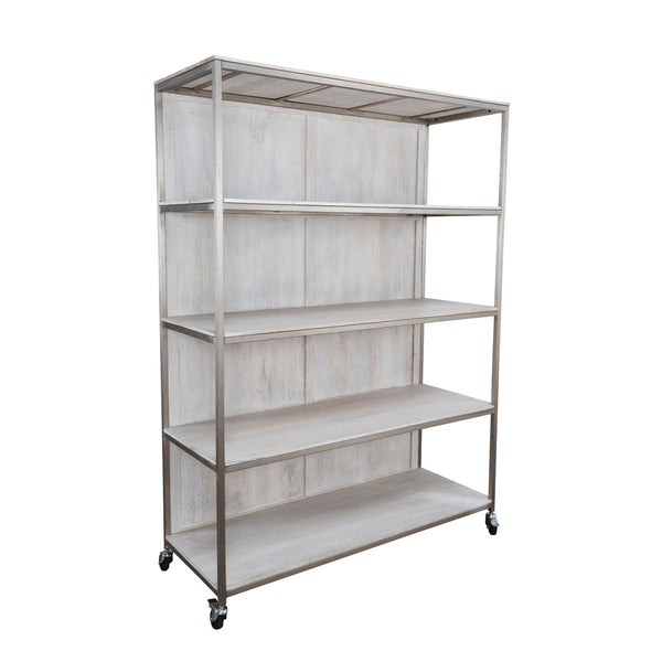 Claremont Rack Silver with Mango Wood Shelves