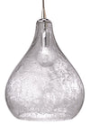 Curved Seeded Glass 1-Light Pendant, Large