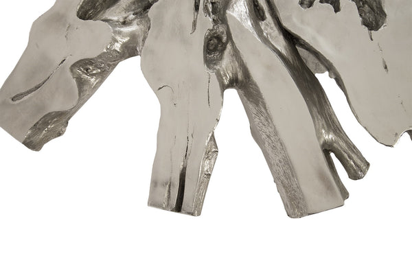 Freeform Coffee Table B, Silver Leaf