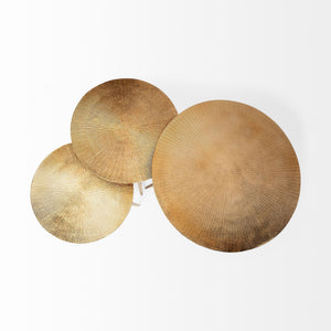 Reva I (Large) 24L x 24W Gold Round Top Cast Aluminum Accent Table