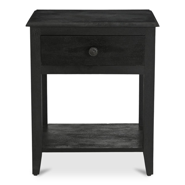 Moe's Corrine Nightstand in Antique Black Mango Wood