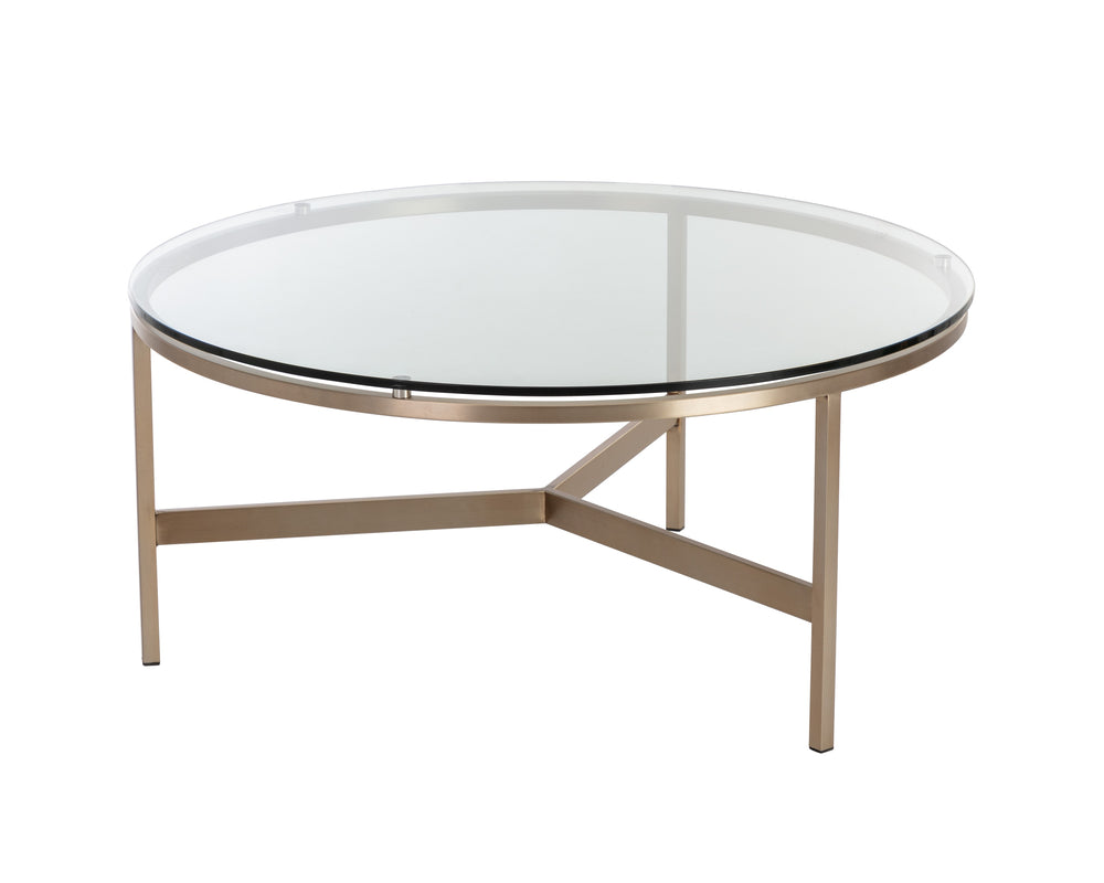 FLATO COFFEE TABLE - ANTIQUE BRASS