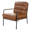 Moe's Verlaine Armchair in Chestnut Brown Leather