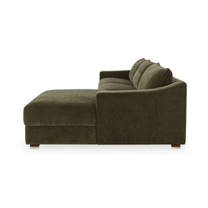 Moe's Farrow Sectional Cedar Green with Right Chaise