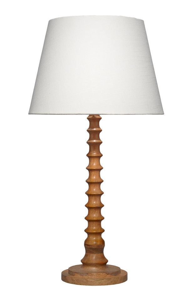 Revolution Wood Table Lamp with Linen Shade, Natural