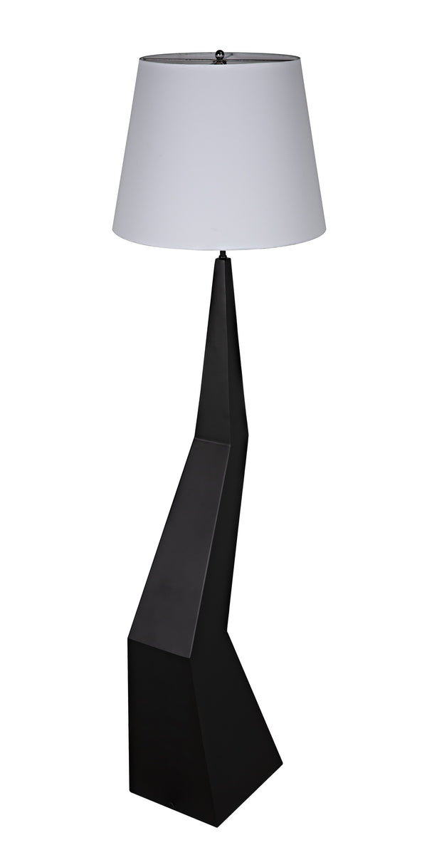 Rhombus Floor Lamp with Shade, Black Metal