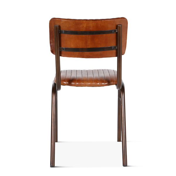 Wellington Collection Iron Chair Leather Seat