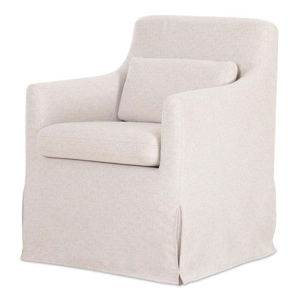 Moe's Lydia Slipcover Dining Chair with Lumbar Pillow
