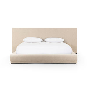 Martina Bed Wide King in Bergamo Parchment