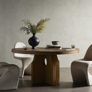 Allandale Round Dining Table In Natural Elm