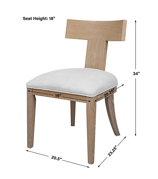 Idris Armless Chair Natural