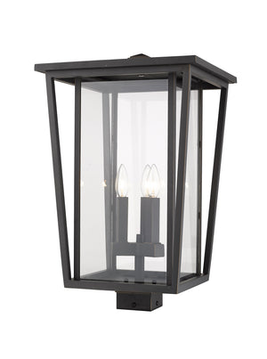 Seoul 3 Light Outdoor Post Mount Fixture in Oil Rubbed Bronze Finish