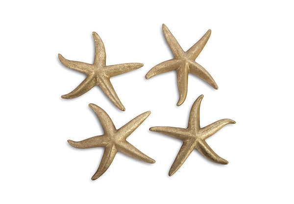 Star Fish, Gold Leaf, Set Of 4, Medium