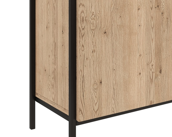 AMBROSE MODULAR BOOKCASE - LARGE - RUSTIC OAK - BLACK