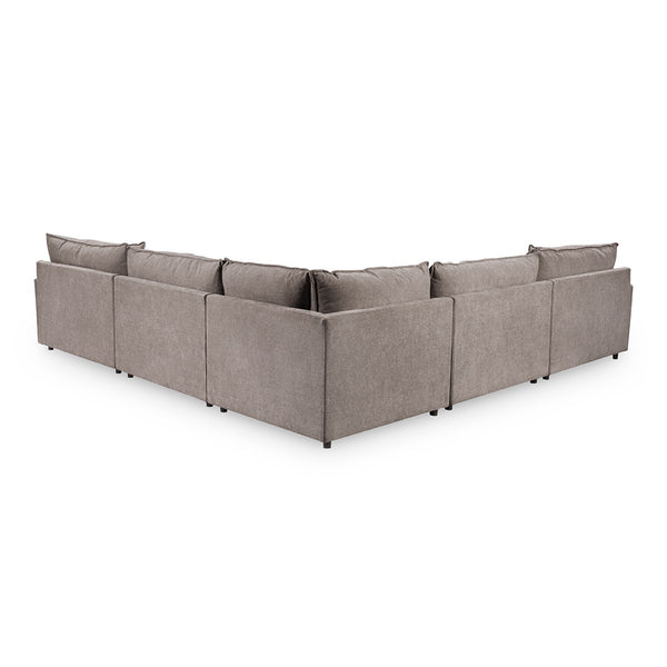 Caplan 5-Piece Modular Sectional Sofa - Elite Charcoal
