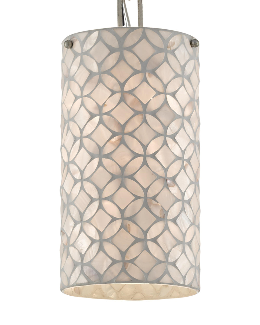 Ellison Pendant In Pearl & Antique Silver Leaf