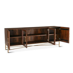 Cosmopolitan 78" Media Cabinet, Honey Brown